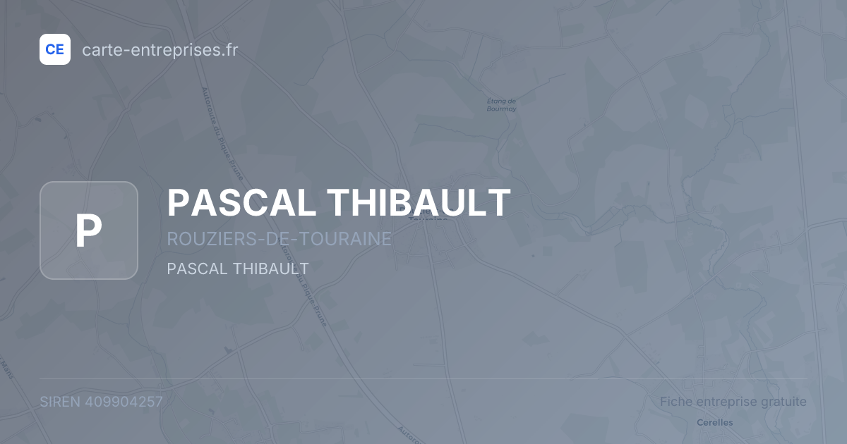 PASCAL THIBAULT — 409904257 — fiche entreprise