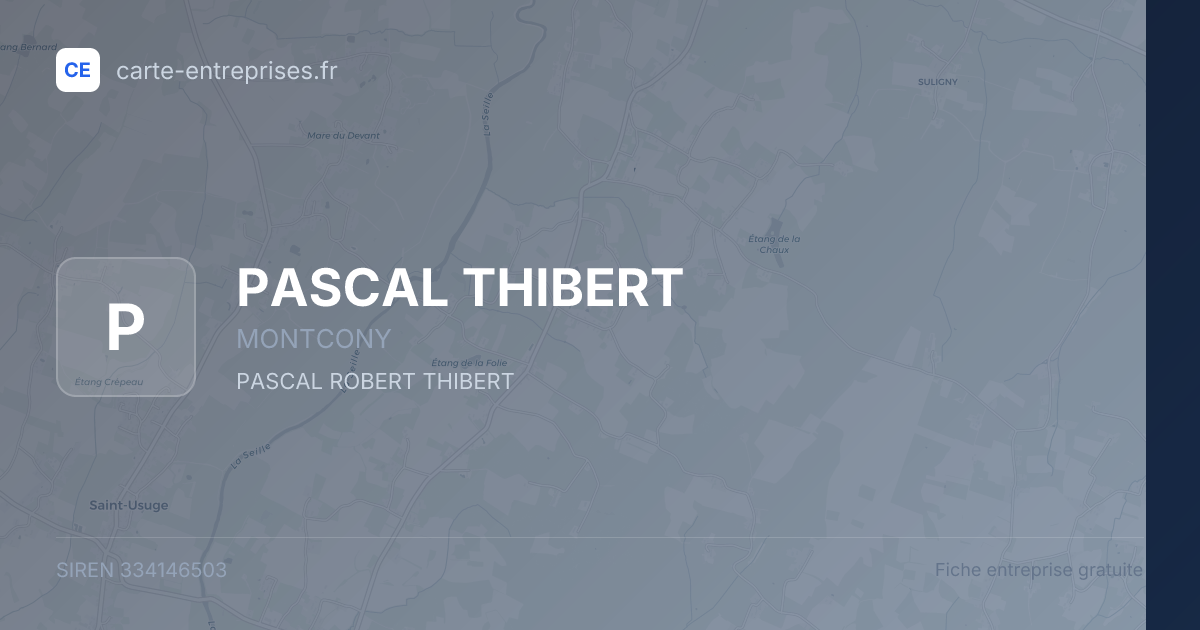 PASCAL THIBERT — 334146503 — fiche entreprise