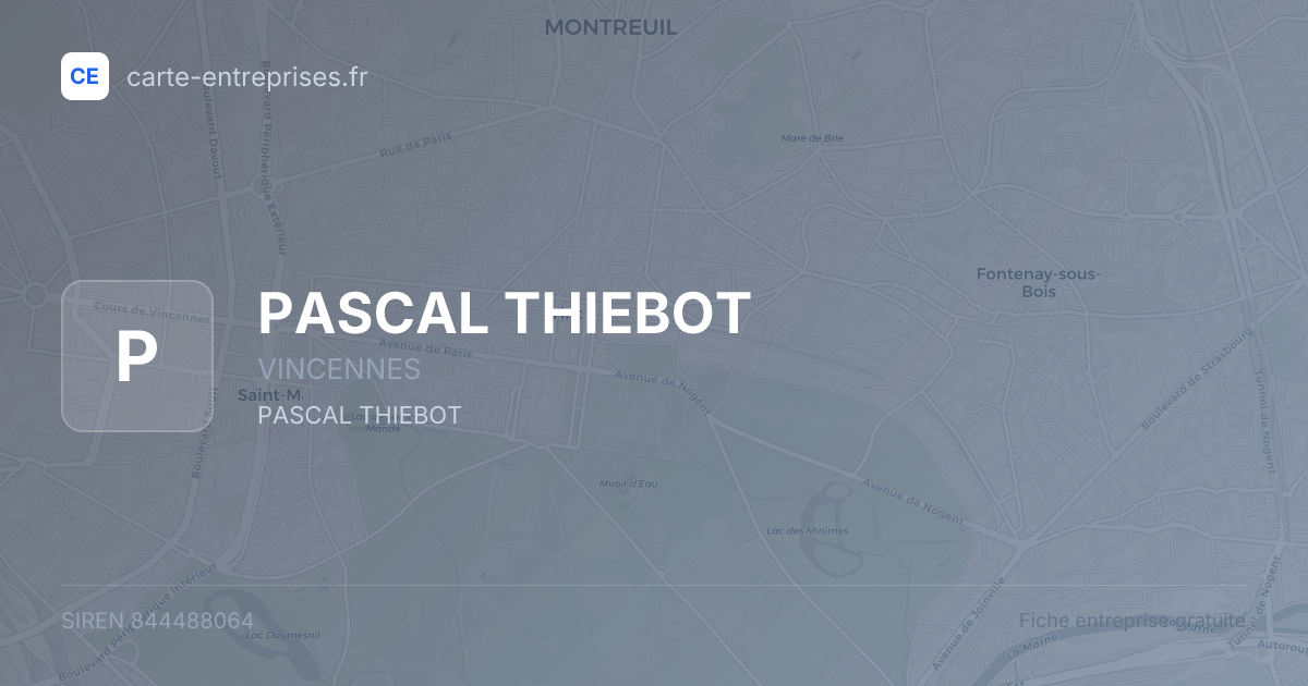 PASCAL THIEBOT — 844488064 — fiche entreprise