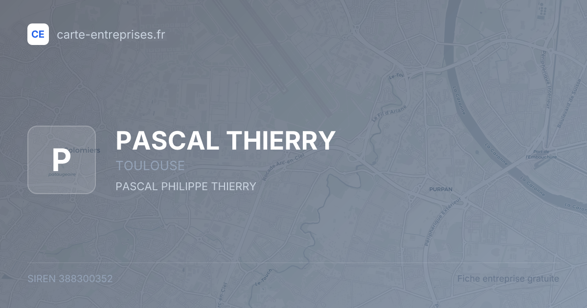 PASCAL THIERRY — 388300352 — fiche entreprise