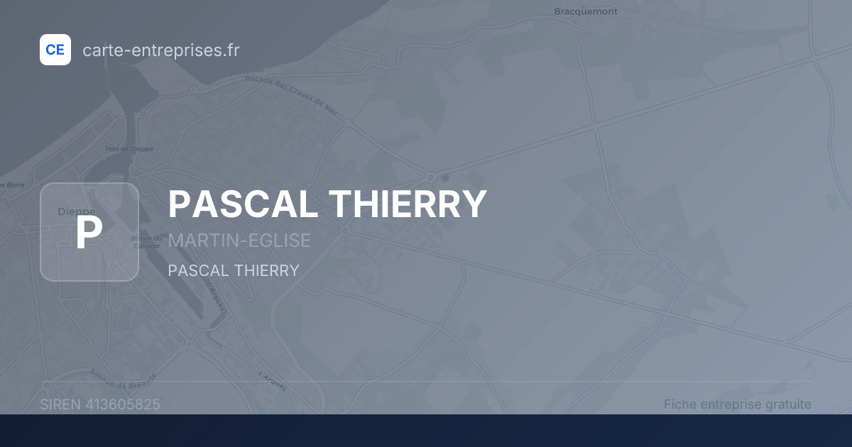 PASCAL THIERRY — 413605825 — fiche entreprise