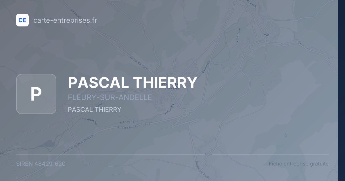 PASCAL THIERRY — 484291620 — fiche entreprise