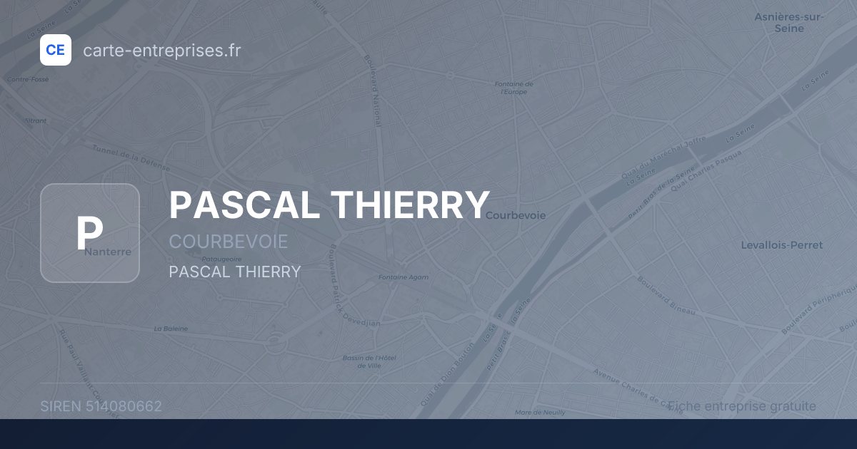 PASCAL THIERRY — 514080662 — fiche entreprise