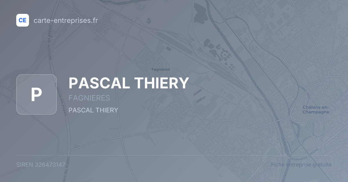 PASCAL THIERY — 326473147 — fiche entreprise