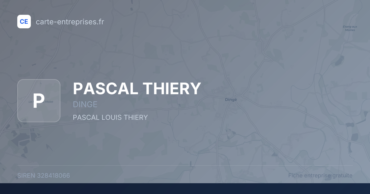 PASCAL THIERY — 328418066 — fiche entreprise