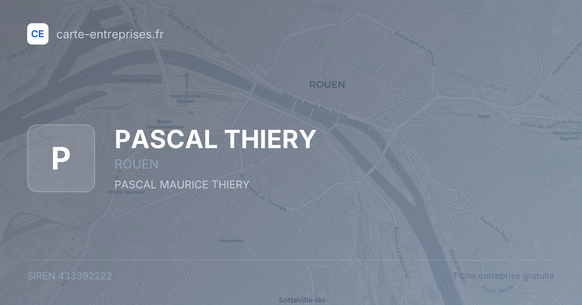 PASCAL THIERY — 433392222 — fiche entreprise