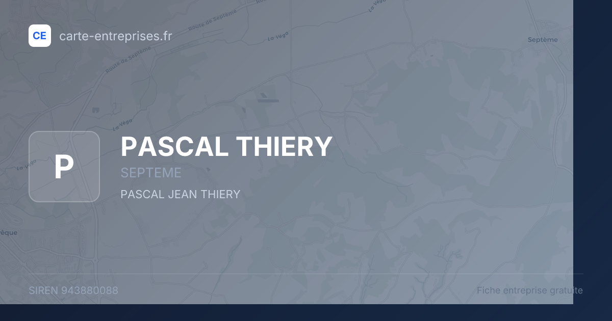 PASCAL THIERY — 943880088 — fiche entreprise