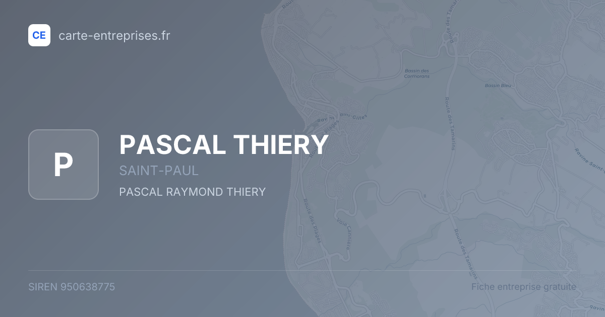 PASCAL THIERY — 950638775 — fiche entreprise