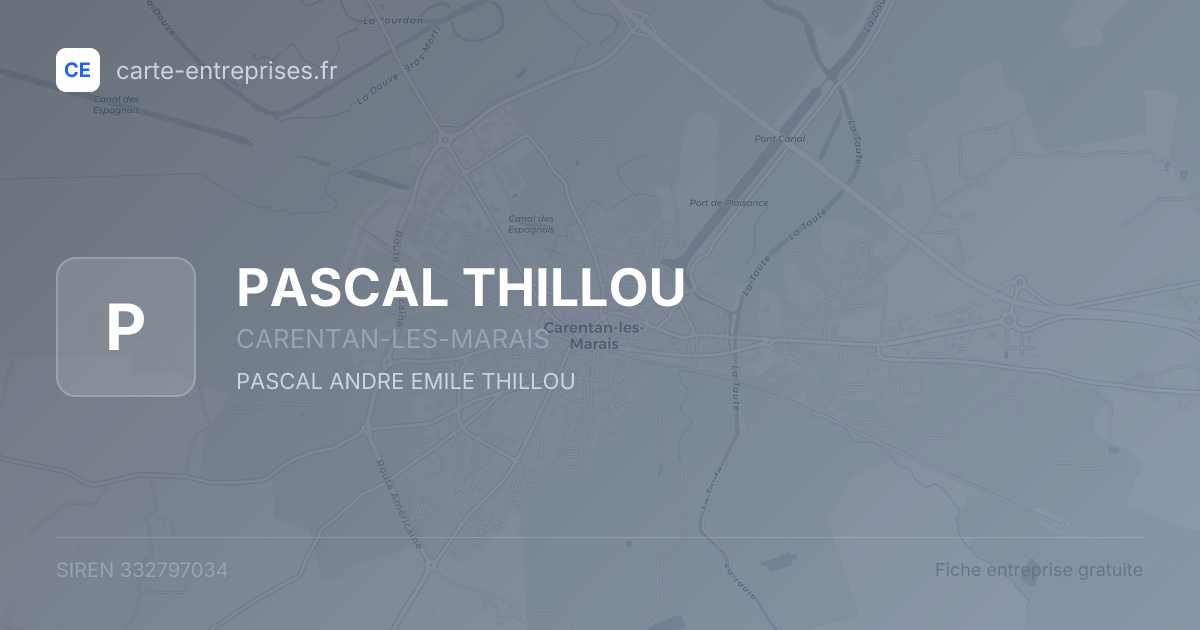 PASCAL THILLOU — 332797034 — fiche entreprise