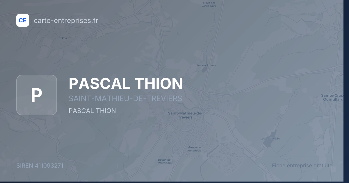 PASCAL THION — 411093271 — fiche entreprise