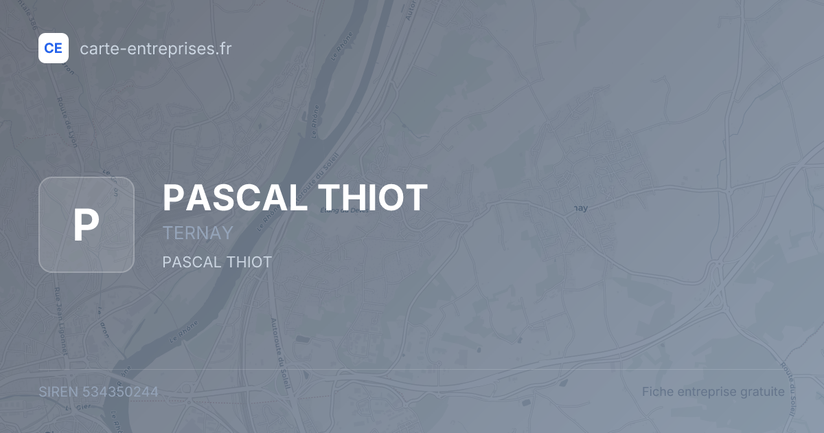 PASCAL THIOT — 534350244 — fiche entreprise