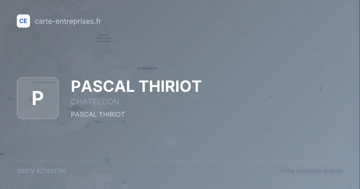 PASCAL THIRIOT — 421401795 — fiche entreprise