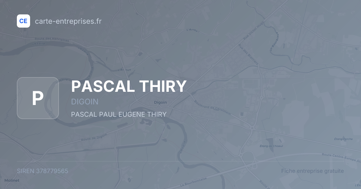 PASCAL THIRY — 378779565 — fiche entreprise