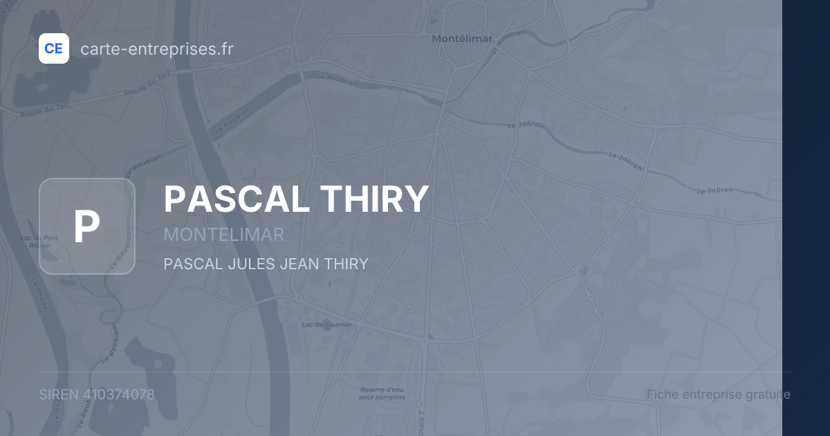 PASCAL THIRY — 410374078 — fiche entreprise