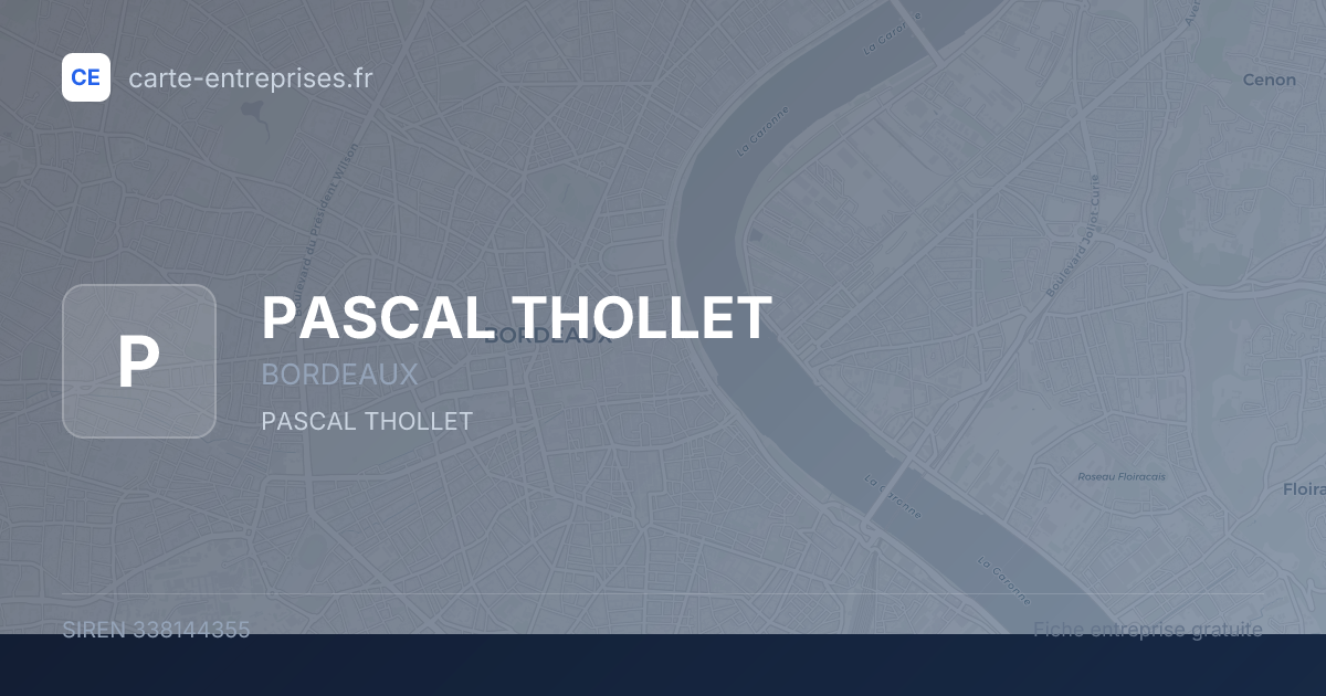 PASCAL THOLLET — 338144355 — fiche entreprise