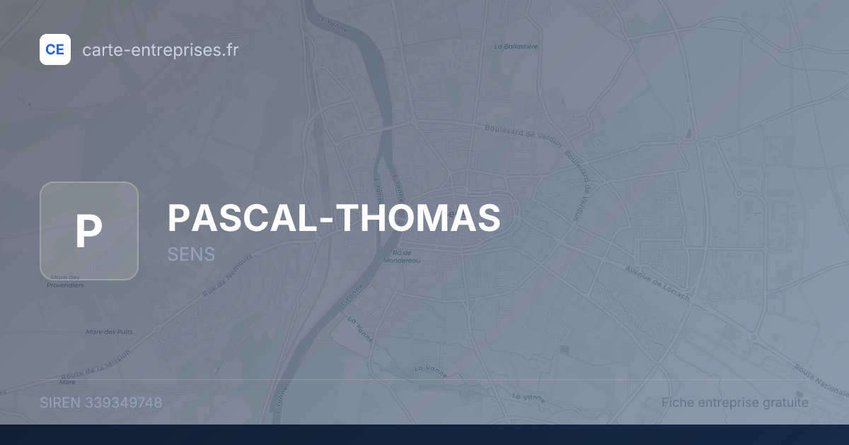 PASCAL-THOMAS — 339349748 — fiche entreprise