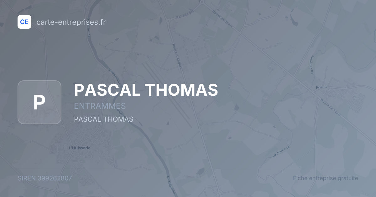 PASCAL THOMAS — 399262807 — fiche entreprise