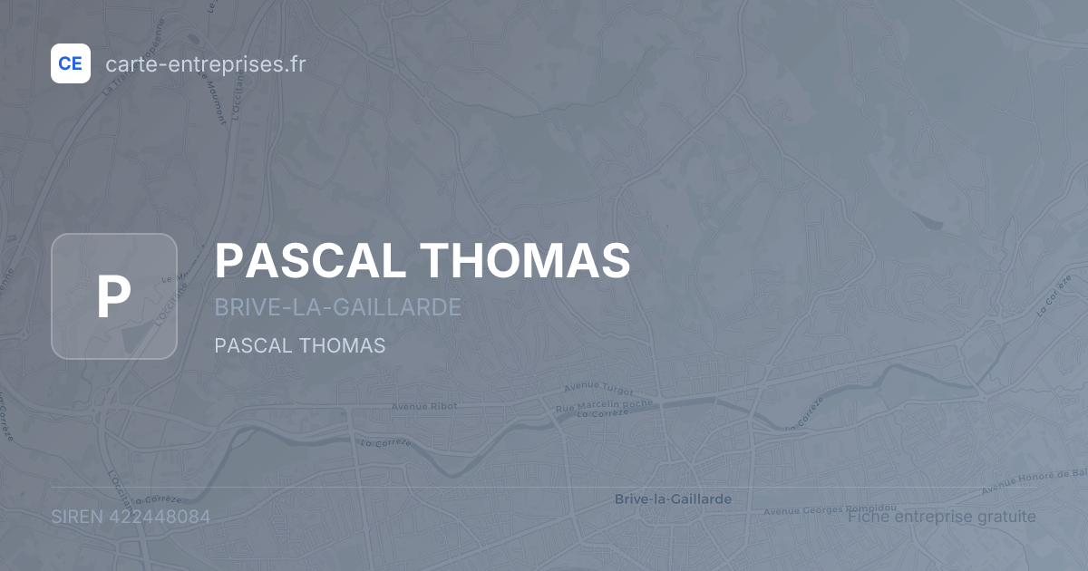 PASCAL THOMAS — 422448084 — fiche entreprise
