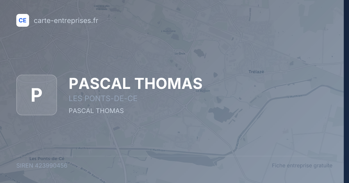 PASCAL THOMAS — 423990456 — fiche entreprise