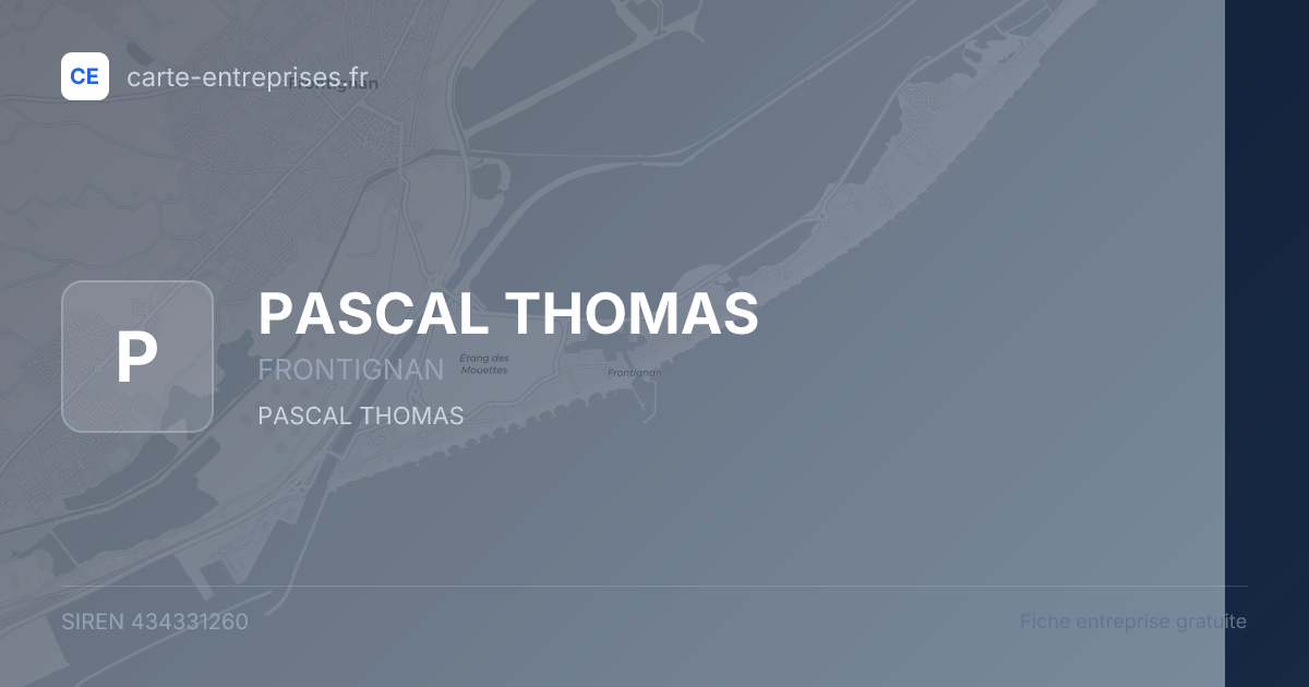 PASCAL THOMAS — 434331260 — fiche entreprise