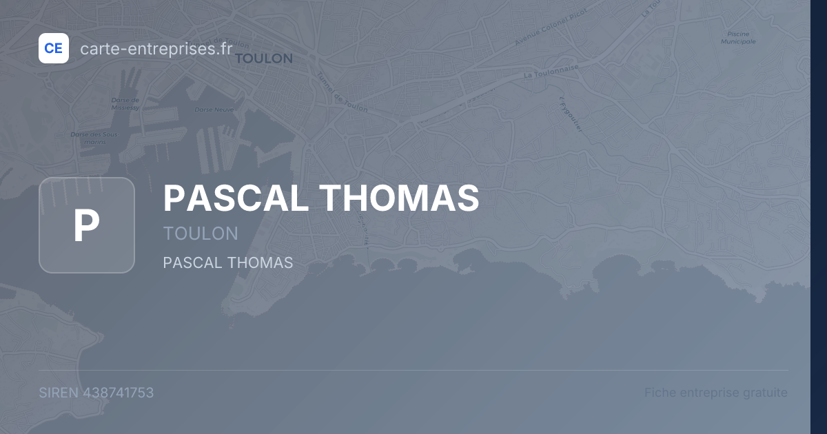 PASCAL THOMAS — 438741753 — fiche entreprise