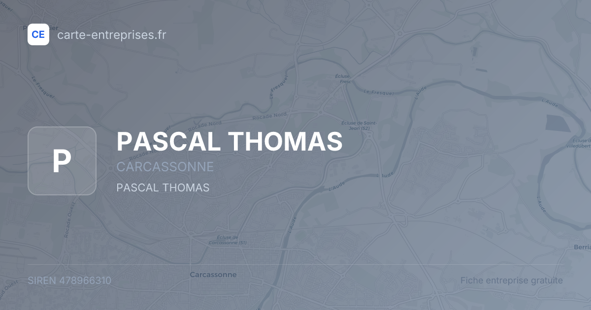 PASCAL THOMAS — 478966310 — fiche entreprise