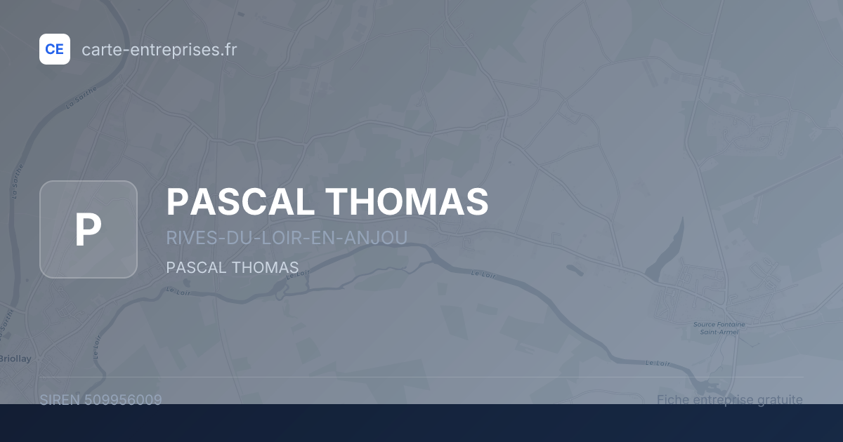 PASCAL THOMAS — 509956009 — fiche entreprise