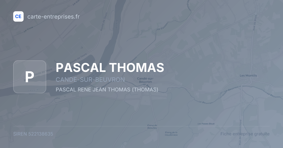 PASCAL THOMAS — 522138635 — fiche entreprise