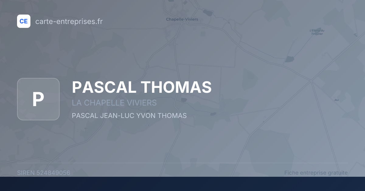 PASCAL THOMAS — 524849056 — fiche entreprise