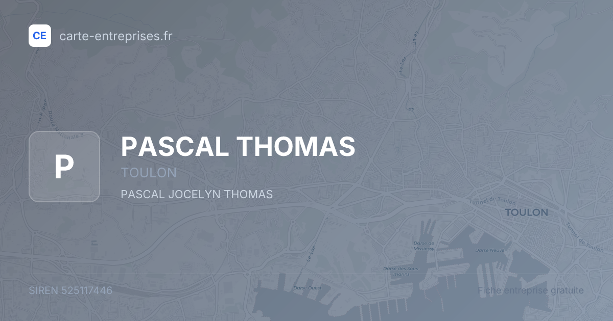 PASCAL THOMAS — 525117446 — fiche entreprise