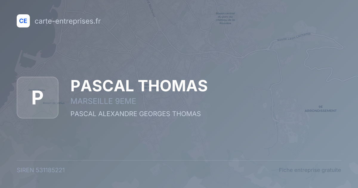PASCAL THOMAS — 531185221 — fiche entreprise