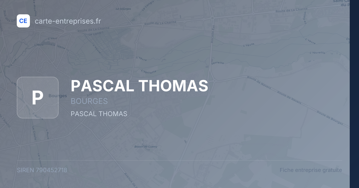 PASCAL THOMAS — 790452718 — fiche entreprise