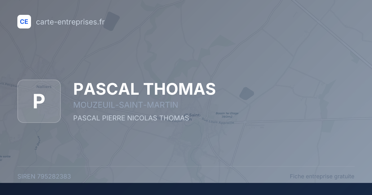 PASCAL THOMAS — 795282383 — fiche entreprise