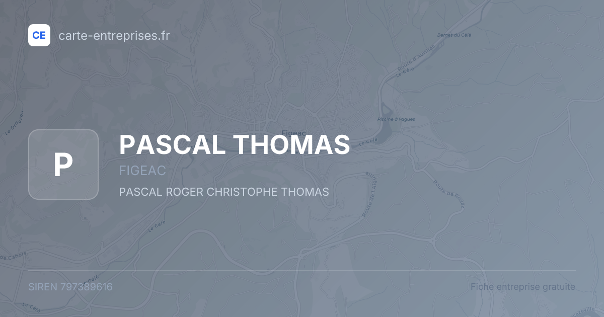 PASCAL THOMAS — 797389616 — fiche entreprise