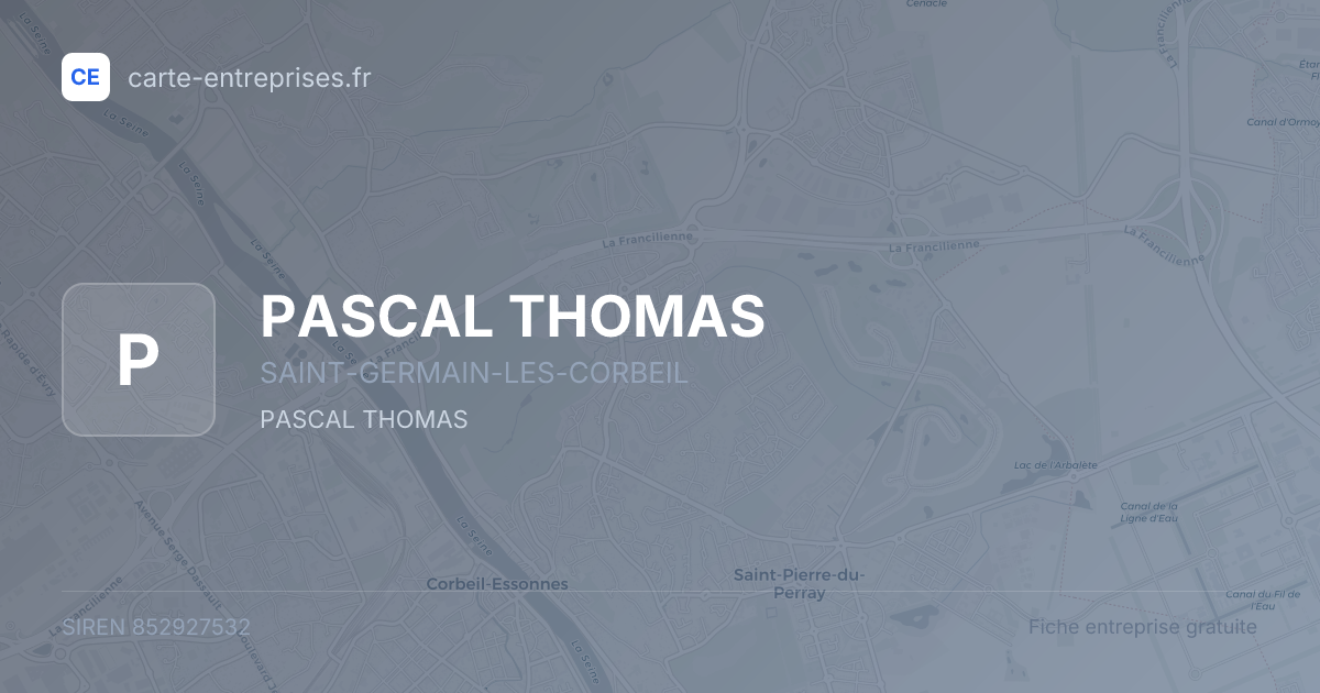 PASCAL THOMAS — 852927532 — fiche entreprise