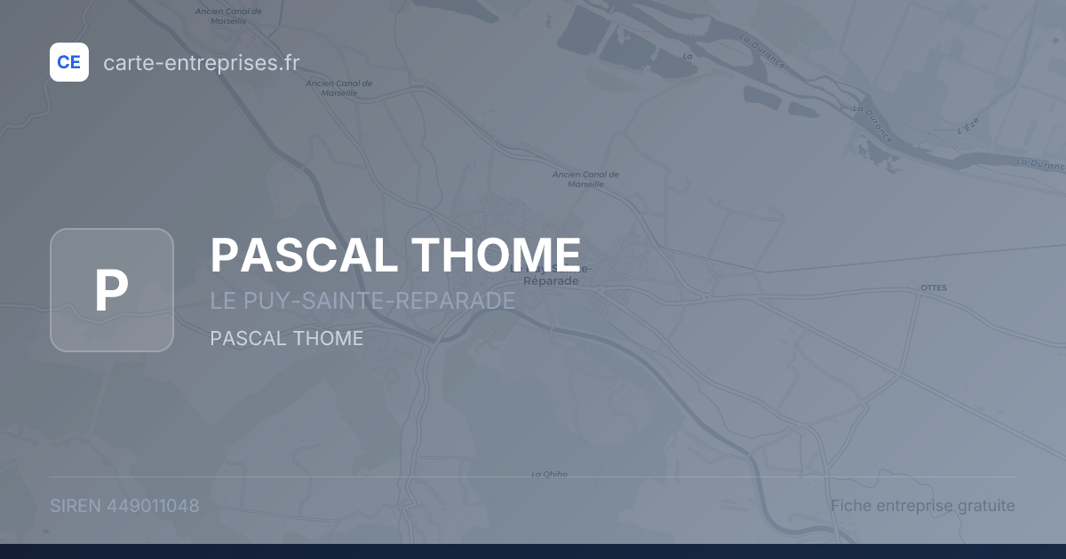 PASCAL THOME — 449011048 — fiche entreprise