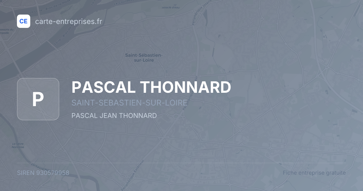 PASCAL THONNARD — 930579958 — fiche entreprise