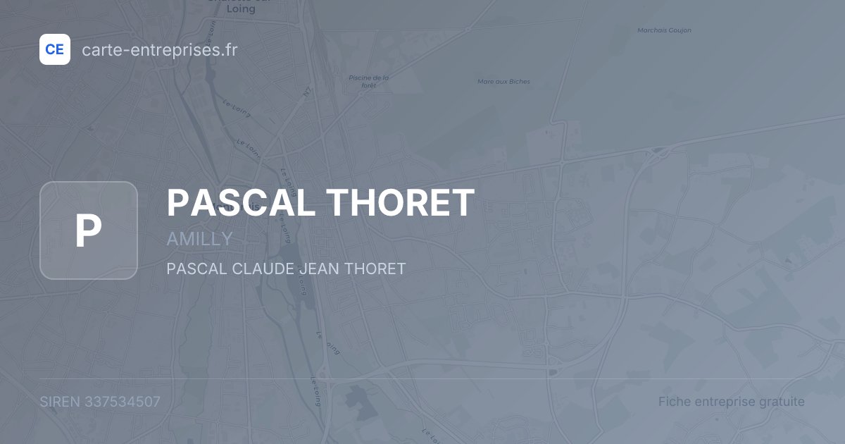PASCAL THORET — 337534507 — fiche entreprise