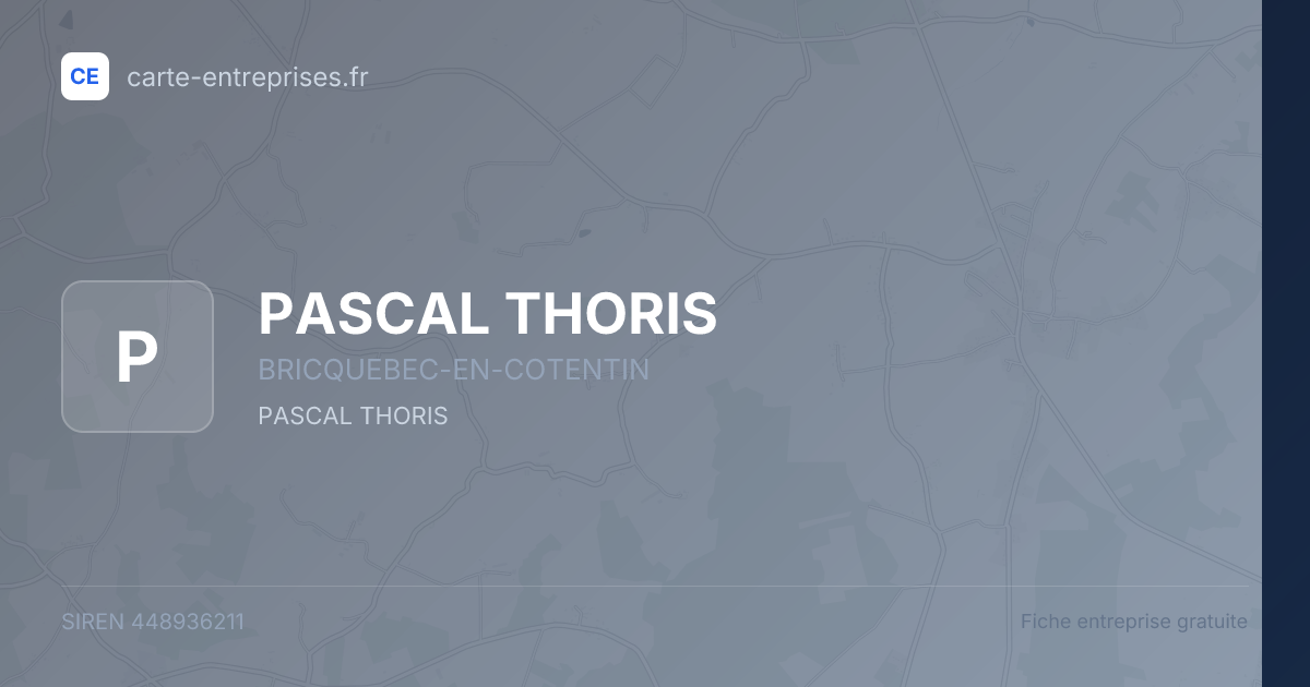 PASCAL THORIS — 448936211 — fiche entreprise