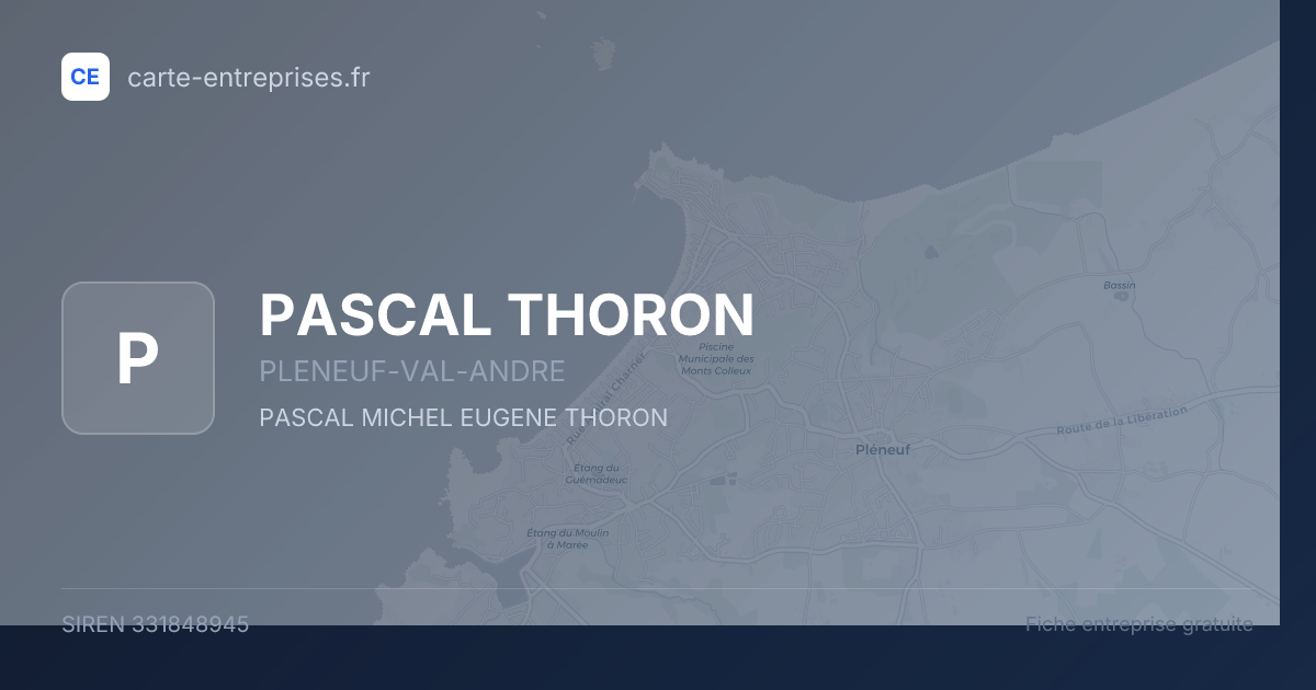 PASCAL THORON — 331848945 — fiche entreprise