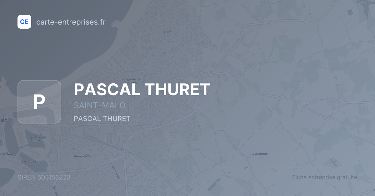 PASCAL THURET — 503153223 — fiche entreprise