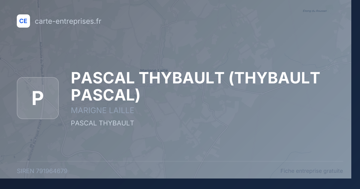 PASCAL THYBAULT (THYBAULT PASCAL) — 791964679 — fiche entreprise