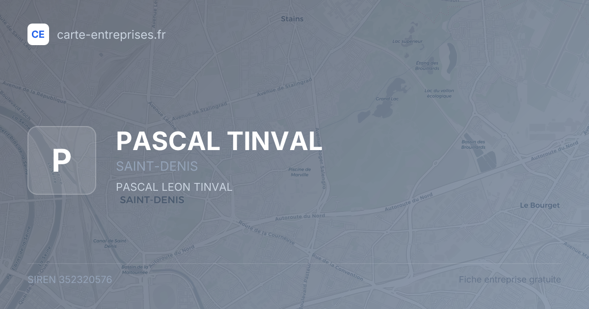 PASCAL TINVAL — 352320576 — fiche entreprise