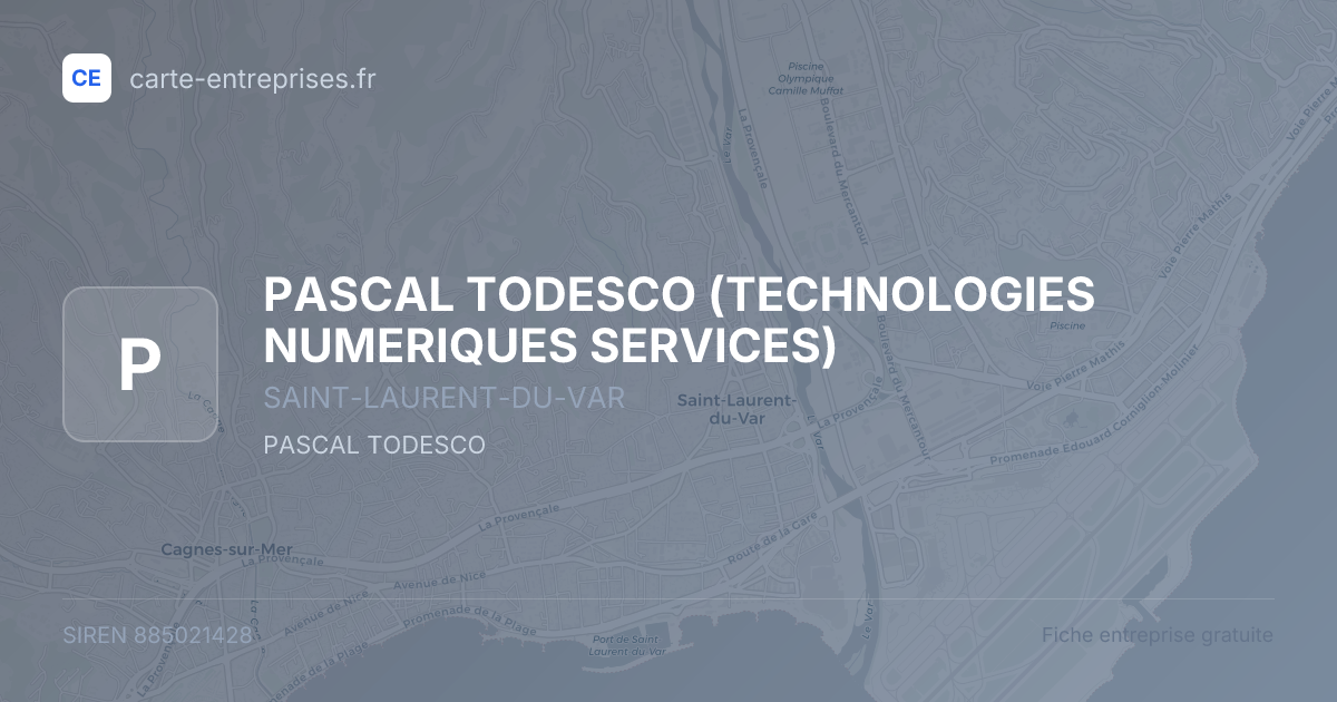 PASCAL TODESCO (TECHNOLOGIES NUMERIQUES SERVICES) — 885021428 — fiche entreprise