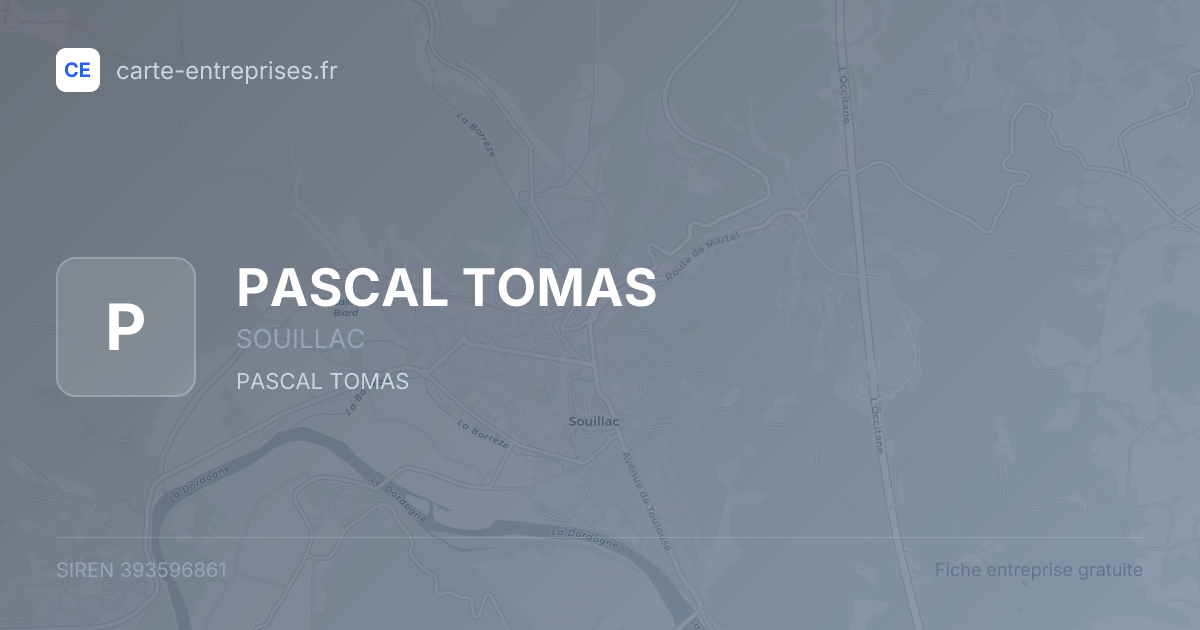 PASCAL TOMAS — 393596861 — fiche entreprise