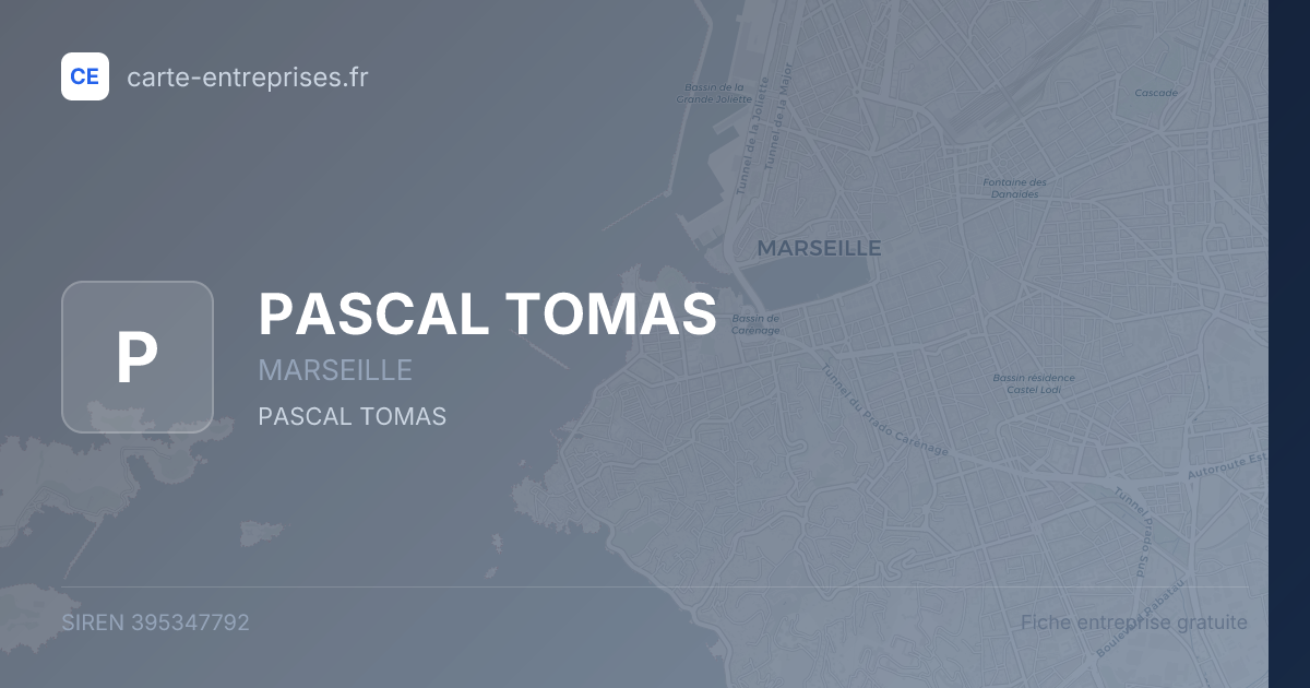 PASCAL TOMAS — 395347792 — fiche entreprise