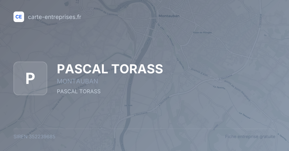 PASCAL TORASS — 352239685 — fiche entreprise