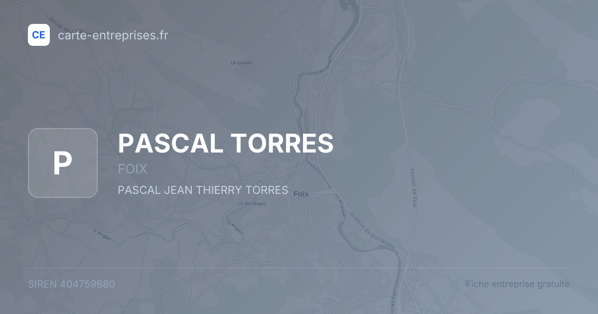 PASCAL TORRES — 404759680 — fiche entreprise