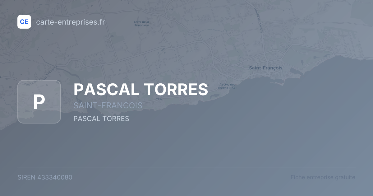 PASCAL TORRES — 433340080 — fiche entreprise