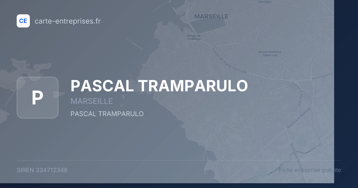 PASCAL TRAMPARULO — 334712346 — fiche entreprise